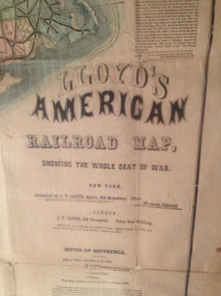 LLOYD'S AMERICAN RAILROAD MAP: Showing the Whole Seat of the War.