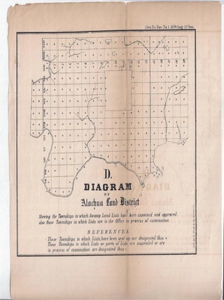 Item #001103 DIAGRAM OF ALACHUA LAND DISTRICT (Florida). MAP, Anonymous