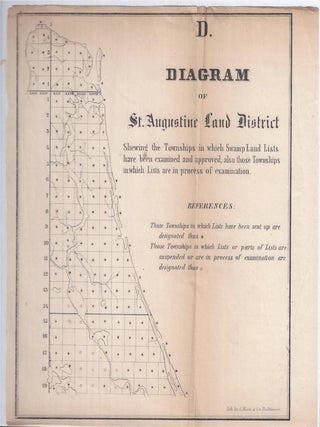Item #001105 DIAGRAM OF St. AUGUSTINE LAND DISTRICT (Florida). MAP, Anonymous