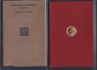 Item #001336 LETTERS OF TRAVEL (1892-1913). Rudyard Kipling