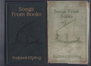 Item #001338 SONGS FROM BOOKS. Rudyard Kipling