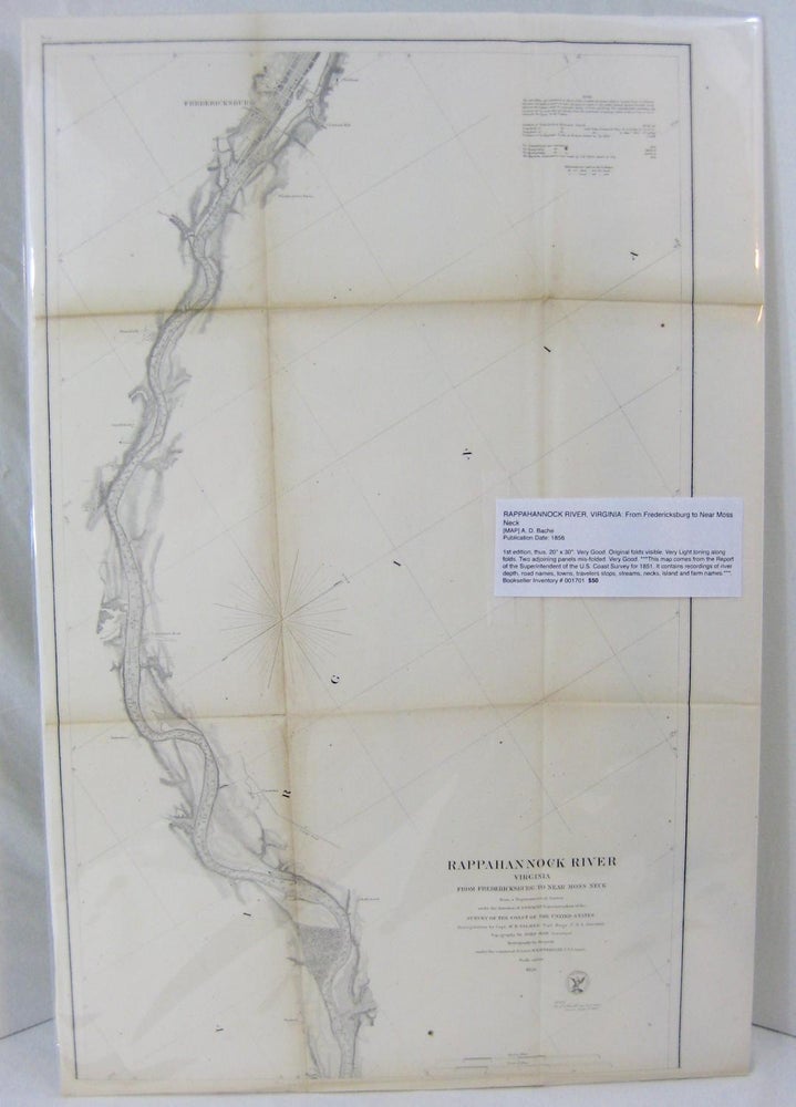 Item #001701 RAPPAHANNOCK RIVER, VIRGINIA: From Fredericksburg to Near Moss Neck (U.S. Coast Survey). MAP, A. D. Bache.