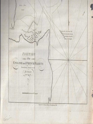 POSITION OF THE ENGLISH AND FRENCH FLEETS: Immediately Previous to the Action. On the 5th Sep. 1781