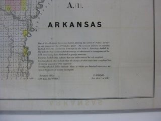 [MAP] ARKANSAS. Map Of The Arkansas Surveying District, Shewing The Extent Of Public Surveys In Said District On The 30th October 1850.