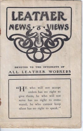Item #002320 LEATHER NEWS & VIEWS. June 1911 (Vol. 3, No. 1