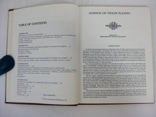 THE SCIENCE OF VIOLIN PLAYING