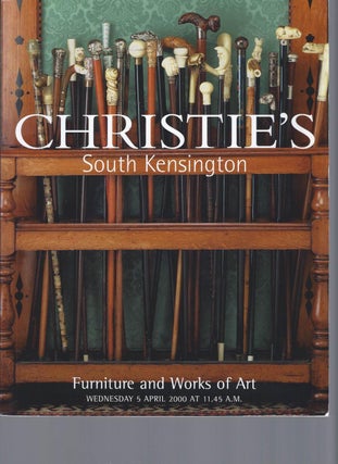 Item #002777 [AUCTION CATALOG] CHRISTIE'S: FURNITURE AND WORKS OF ART: WEDNESDAY 5 APRIL 2000....