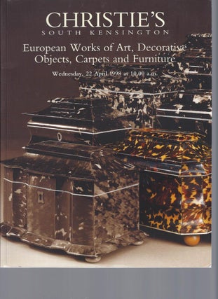 Item #002782 [AUCTION CATALOG] CHRISTIE'S: EUROPEAN WORKS OF ART, DECORATIVE OBJECTS, CARPETS AND...