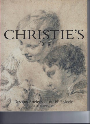 Item #002783 [AUCTION CATALOG] CHRISTIE'S: DESSINS ANCIENS ET DU 19EME SIECLE: JEUDI 18 MARS...