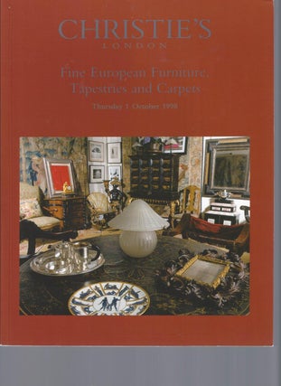 Item #002856 [AUCTION CATALOG] CHRISTIE'S: FINE EUROPEAN FURNITURE, TAPESTRIES AND CARPETS:...