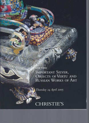 Item #002863 [AUCTION CATALOG] CHRISTIE'S: IMPORTANT SIVER, OBJECTS OF VERTU AND RUSSIAN WORKS OF...