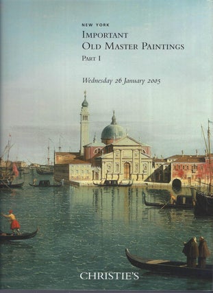 Item #002975 [AUCTION CATALOG] CHRISTIE'S: IMPORTANT OLD MASTER PAINTINGS: PART ONE & TWO:...