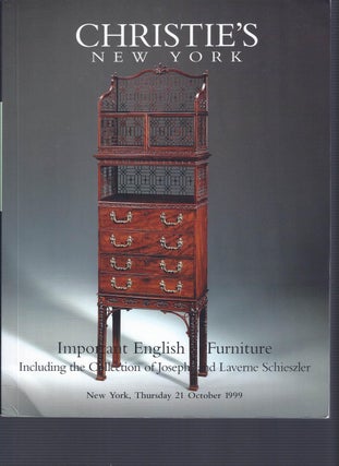 Item #003213 [AUCTION CATALOG] CHRISTIE'S: IMPORTANT ENGLISH FURNITURE: Including the Collection...