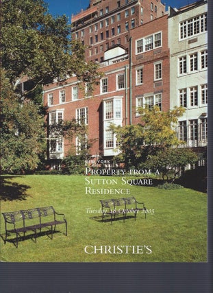 Item #003217 [AUCTION CATALOG] CHRISTIE'S: PROPERTY FROM A SUTTON SQUARE RESIDENCE: Thursday 18...