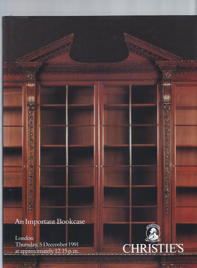 Item #003240 [AUCTION CATALOG] CHRISTIE'S: AN IMPORTANT BOOKCASE. Thursday 5 December 1991, London. Christie's.