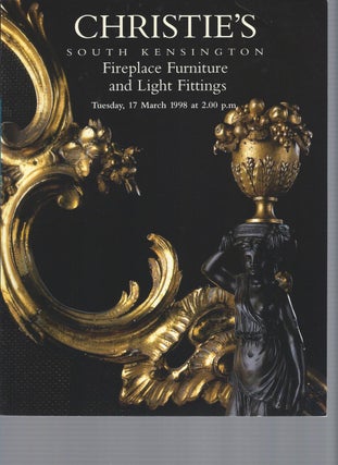 Item #003254 [AUCTION CATALOG] CHRISTIE'S: FIREPLACE FURNITURE AND LIGHT FITTINGS,Tuesday, 17...