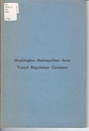 Item #003568 WASHINGTON METROPOLITAN AREA TRANSIT REGULATION COMPACT