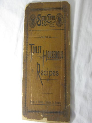 ORIGINAL TOILET AND HOUSEHOLD RECIPES (Cover Title)