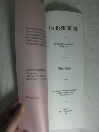 Hairspringing Manipulating of Old and New Sp