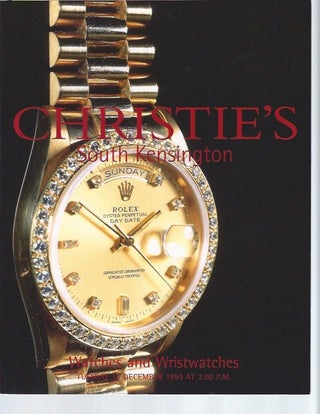 Item #004390 [AUCTION CATALOG] CHRISTIE'S: WATCHES AND WRISTWATCHES; Tuesday, 14 December, 1999,...