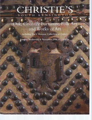 Item #004397 [AUCTION CATALOG] CHRISTIE'S: OAK, COUNTRY FURNITURE, FOLK ART AND WORKS OF ART,...