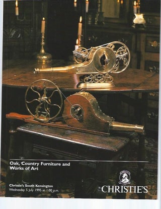 Item #004398 [AUCTION CATALOG] CHRISTIE'S: OAK, COUNTRY FURNITURE, FOLK ART AND WORKS OF ART;...