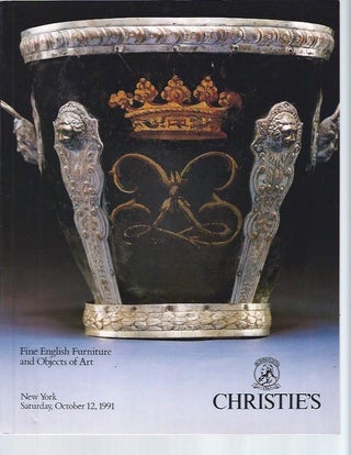 Item #004485 [AUCTION CATALOG] CHRISTIE'S: FINE ENGLISH FURNITURE AND OBJECTS OF ART: Saturday,...