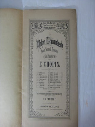 WALZER, TRAUERMARSCHE: Bolero, Tarantelle, Ecossaisen Fur Pianoforte. Klavierwerke 1. Band