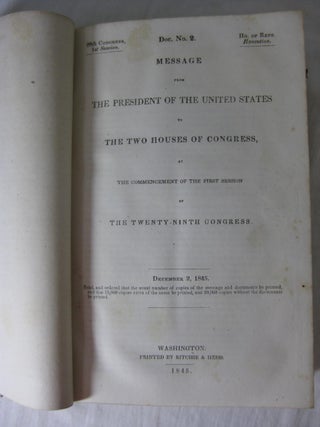 EXECUTIVE DOCUMENTS Twenty-Ninth Congress, First Session. (1845, Volume 1)