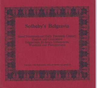 Item #011901 [AUCTION CATALOG] SOTHEBY'S BELGRAVIA: GOOD NINETEENTH AND EARLY TWENTIETH CENTURY...