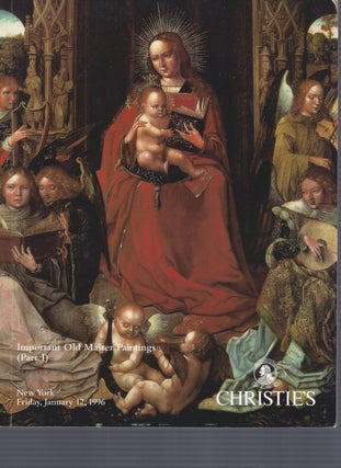 Item #011961 [AUCTION CATALOG] CHRISTIE'S: IMPORTANT OLD MASTER PAINTINGS (Part 1): Friday, 12...