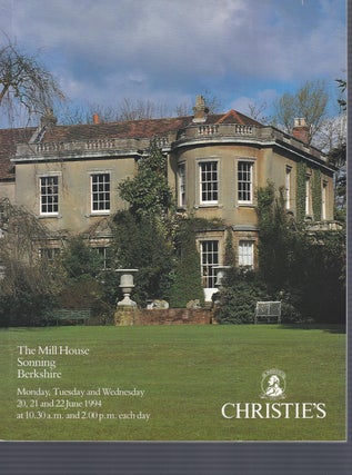 Item #012020 [AUCTION CATALOG] CHRISTIE'S: THE MILL HOUSE, Sonning, Berkshire; Monday- Wednesday,...