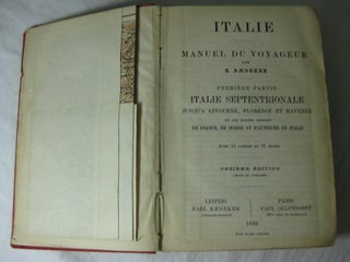 ITALIE. Manuel Du Voyageur. Premiere Partie Italie Septentrionale.