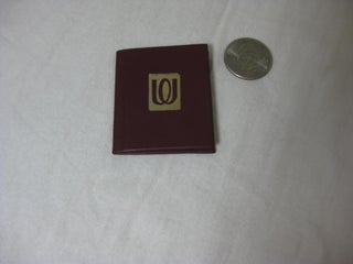 Item #012509 [[Miniature Book] WISCONSIN BOOK BINDERY, Inc. Oakland R. Hertzberg