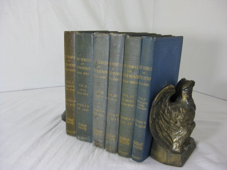 Item #012881 THE TRAVELS OF PETER MUNDY, IN EUROPE AND ASIA, 1608-1667 ( 5 volume set, in 6 parts, complete). Richard Temple.