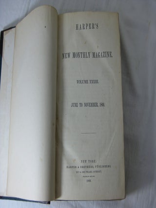 HARPER'S NEW MONTHLY MAGAZINE. Volume XXXIII. June to November 1866.