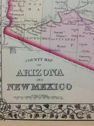 COUNTY MAP OF ARIZONA AND NEW MEXICO