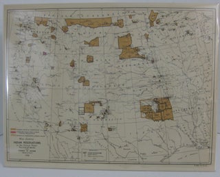 Item #119 MAP SHOWING INDIAN RESERVATIONS IN THE UNITED STATES: WEST OF THE 84TH MERIDIAN AND...