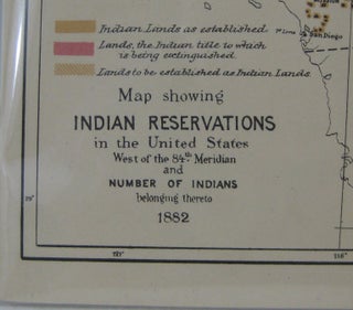 MAP SHOWING INDIAN RESERVATIONS IN THE UNITED STATES: WEST OF THE 84TH MERIDIAN AND NUMBER OF INDIANS BELONGING THERETO.
