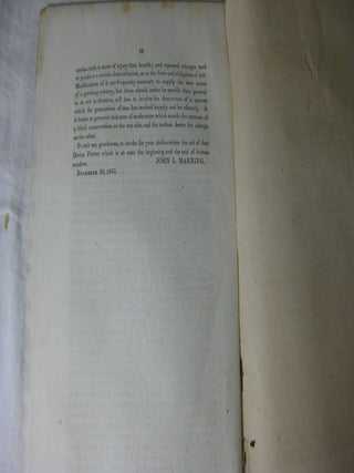 MESSAGE NO. 1. of HIS EXCELLENCY GOVERNOR MANNING, to the Legislature Of South Carolina, at the Session Commencing November 28, 1853.