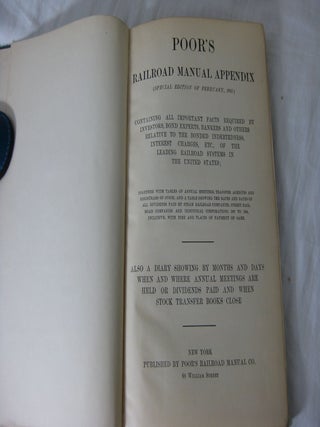 POOR'S RAILROAD MANUAL APPENDIX