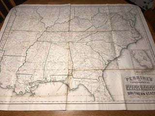 Item #23880 [MAP] PERRINE'S NEW TOPOGRAPHICAL WAR MAP OF THE SOUTHERN STATES: Taken From the...