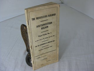 Item #24144 THE PENNSYLVANIA RAILROAD. Southwestern Region. Time-Table No. 1 In effect 12.01...