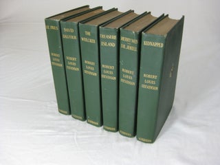 Item #24755 Works of Robert Louis Stevenson. Set of 6 volumes.: DAVID BALFOUR, THE WRECKER, ST....