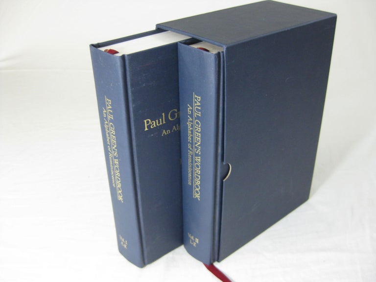 Item #25420 PAUL GREEN'S WORDBOOK: An Alphabet of Reminiscence. 2 volumes in slipcase. Paul Green, Rhoda H. Wynn, John Ehle.