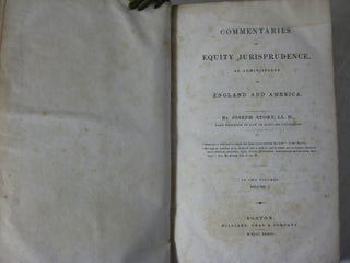 COMMENTARIES ON EQUITY JURISPRUDENCE, As Administered in England And America. (1st ed., 2 volume set, complete)