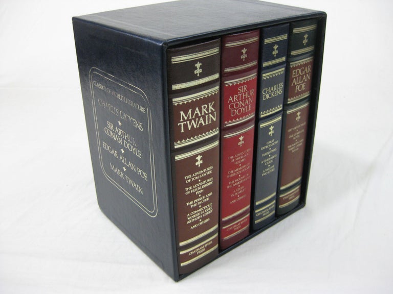 Item #26201 CLASSICS OF WORLD LITERATURE (4 volumes in slipcase.). Charles Dickens, Sir Arthur Conan Doyle, Edgar Allan Poe, Mark Twain.