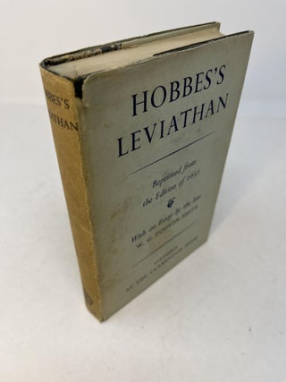 Item #29052 HOBBES'S LEVIATHAN.: Reprinted from the Edition of 1651. With an Essay by the late...