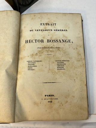 EXTRAIT Du Catalogue General de HECTOR BOSSANGE, libraire et commissionnaire pour l'étrange