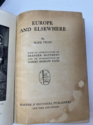 EUROPE AND ELSEWHERE